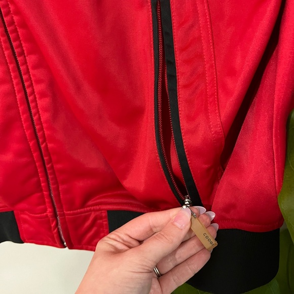 COOGI red shoe lace zip up track bomber jacket size XXL - Picture 5 of 14
